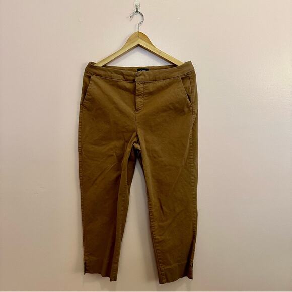 NYDJ Women's Khaki Cropped Straight Leg Pants 8 - Picture 11 of 11